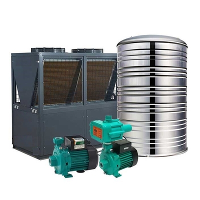 R134A อากาศสู่แหล่งน้ำ All In One Heat เครื่องสูบน้ำ เครื่องทำน้ำอุ่น 200L Water Tank