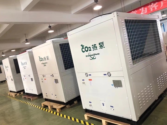 CO2 R744 ปั๊มความร้อนจากแหล่งอากาศ 37kw เชิงพาณิชย์สำหรับน้ำร้อน