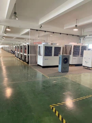 52Kw R410A ปั๊มความร้อนความถี่ตัวแปรความถี่ต่ำสำหรับโรงฆ่าสัตว์