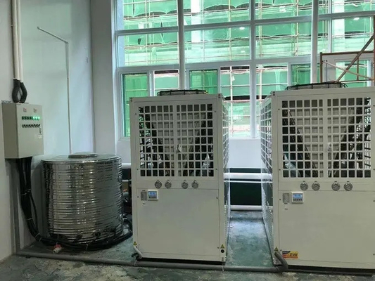 ปั๊มความร้อนแหล่งอากาศ Cascade 25Kw R410A สารทำความเย็น 90 องศาน้ำร้อน