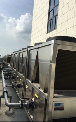 30kW CO2 ปั๊มความร้อนแหล่งอากาศที่อุณหภูมิน้ำออกประมาณ 80 ° C