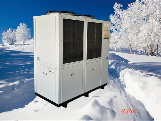 CO2 Cascade AC Inverter ปั๊มความร้อน Integral อุณหภูมิต่ำ 45Kw